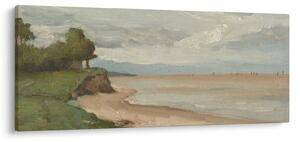 Tablou - Jean-Baptiste-Camille Corot, Beach Near Etretat, reproducere (120x50 cm)