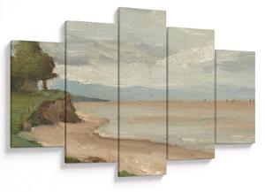 Tablou - Jean-Baptiste-Camille Corot, Beach Near Etretat, reproducere (150x105 cm)