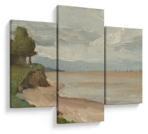 Tablou - Jean-Baptiste-Camille Corot, Beach Near Etretat, reproducere (90x60 cm)