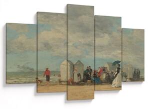 Tablou - Eugène Boudin, Beach Scene, reproducere (150x105 cm)