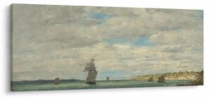 Tablou - Eugène Boudin, Coast of Brittany, reproducere (120x50 cm)