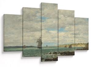 Tablou - Eugène Boudin, Coast of Brittany, reproducere (150x105 cm)