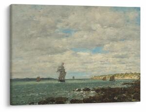 Tablou - Eugène Boudin, Coast of Brittany, reproducere (70x50 cm)