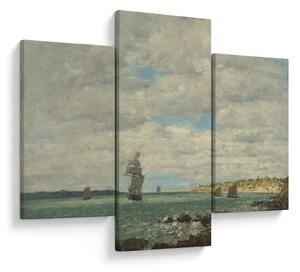 Tablou - Eugène Boudin, Coast of Brittany, reproducere (90x60 cm)