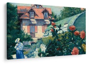 Tablou - Gustave Caillebotte, Dahlias, Garden at Petit Gennevilliers, reproducere (90x60 cm)
