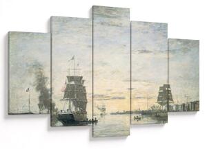 Tablou - Eugène Boudin, Entrance to the Harbor, Le Havre, reproducere (150x105 cm)