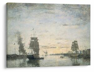 Tablou - Eugène Boudin, Entrance to the Harbor, Le Havre, reproducere (70x50 cm)