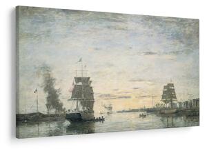 Tablou - Eugène Boudin, Entrance to the Harbor, Le Havre, reproducere (90x60 cm)