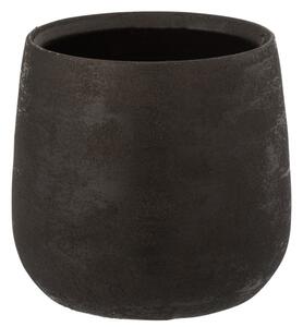 Ghiveci, Ceramica, Negru, 19.5x19.5x22.5 cm