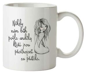 Cană ceramică Bohemia Gifts - Îngeri și prieteni ,350 ml