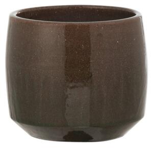 Ghiveci, Ceramica, Maro, 18x18x16 cm
