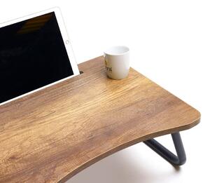 Masuta pentru laptop 379VLV1101, din lemn de mesteacan, 60x20x45 cm