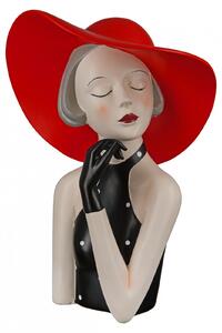 Figurina Lady Red Hat, Rasina, Multicolor, 20x27x14 cm