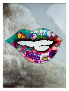 Tablou Street Art Kiss, Print, Multicolor, 90x120x2.8 cm