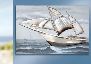 Tablou 3D Segelboot, Print, Multicolor, 150x100x3.8 cm