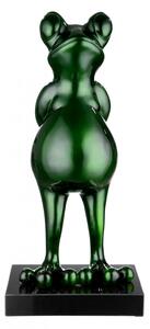 Decoratiune Frog, Rasina Marmura, Negru Verde, 32x68x30 cm