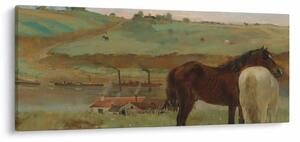 Tablou - Edgar Degas, Horses in a Meadow, reproducere (120x50 cm)