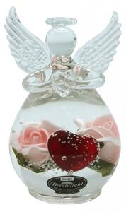 Decoratiune Angel Petit Valentina, Sticla, Multicolor, 6.9x10x6.3 cm