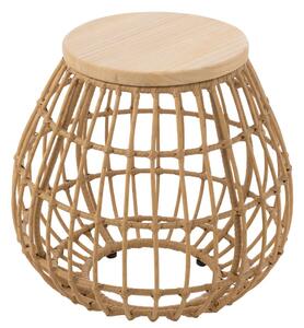 Masuta Basket, Plastic Lemn, Maro, 50x50x48 cm