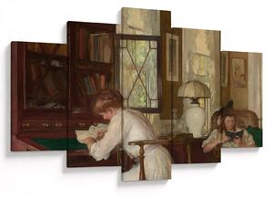 Tablou - Edmund Tarbell, Josephine and Mercie, reproducere (150x105 cm)