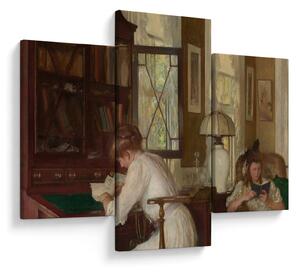 Tablou - Edmund Tarbell, Josephine and Mercie, reproducere (90x60 cm)