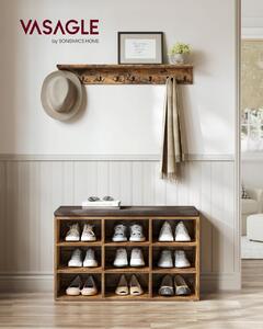 Banca cu suport pantofi Model Angel, Maro, 78.5x30.3x48 cm
