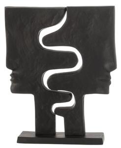 Figurina Faces On Foot, Aluminiu, Negru, 33x10x38 cm