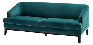 Canapea Monterey, Poliester Lemn, Verde, 195x88x75 cm