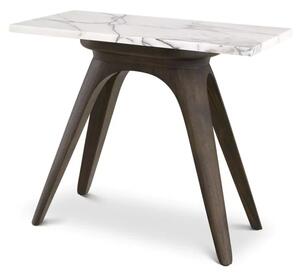 Masuta BORRE RECTANGULAR, Lemn Marmura, Alb, 60x30x51 cm