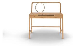Masă de machiaj din lemn de stejar 57x110 cm Twig – The Beds