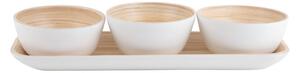 Set de servire alb din bambus Puro – PT LIVING