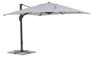 Umbrela Ines, Aluminiu-Poliester, Gri, 300x300x251 cm