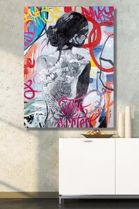 Tablou PopArt Beauty, Canvas, Multicolor, 3.5x90x120 cm