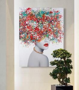 Tablou Lady Pomposa, Canvas, Multicolor, 3.5x90x120 cm
