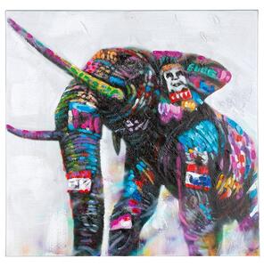 Tablou Elephant, Canvas, Multicolor, 3.5x60x60 cm