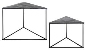 Set 2 masute Graphite, Aluminiu, Negru, 82.5x71.5x62x46 cm