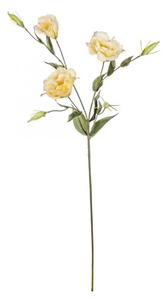 Floare decorativa, tesatura, polietilena si sarma de fier, galben, 76cm