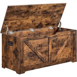 Cutie depozitare, cutie șezută 100 x 46 x 40 cm maro rustic | VASAGLE