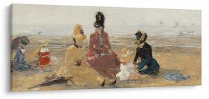 Tablou - Eugène Boudin, On the Beach, Trouville, reproducere (120x50 cm)