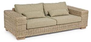 Canapea Leandro, Lemn de mango, Maro, 220x97x72 cm