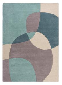 Covor albastru/bej din lână 170x120 cm Glow - Flair Rugs