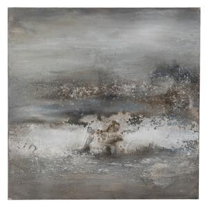 Tablou Abstract, Canvas, Gri, 120x4.8x120 cm