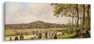 Tablou - French 19th Century, Race Course at Longchamps, reproducere (120x50 cm)