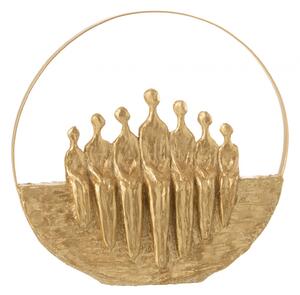 Figurina 7 pieces Circle, Rasina, Gold, 30x8x30 cm