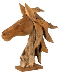 Figurina Horse Head, Lemn, Natural, 49x17x63 cm