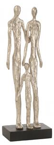 Figurina Standing Family, Aluminiu, Argintiu, 14x9x41 cm