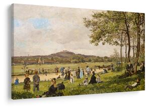 Tablou - French 19th Century, Race Course at Longchamps, reproducere (90x60 cm)