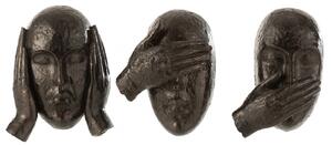 Set 3 decoratiuni de perete See Hear Speak, Rasina, Maro, 16x8x20 cm