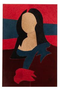Tablou inramat Woman, Piele, Rosu, 40x1.3x60 cm
