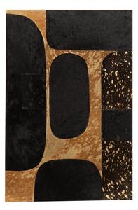 Tablou inramat Rectangle, Piele, Negru Auriu, 40x1.3x60 cm